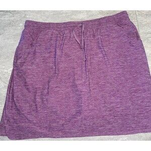 Duluth Trading Company Sz XXL 20-22 Pier Genius Purple Skort  Pockets Elastic